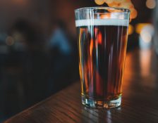 Dark beer in glass